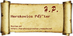 Herskovics Péter névjegykártya